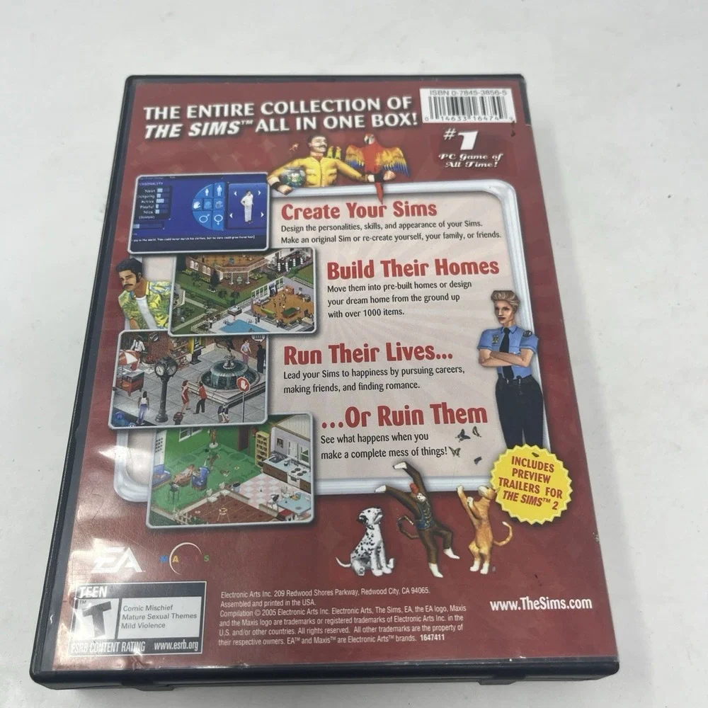 Sims: Complete Collection (PC: Windows, 2005) 4 Discs And Manual